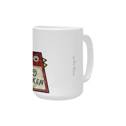 Glitter Big Chicken by Nico Bielow Custom Ceramic Mug (15OZ)
