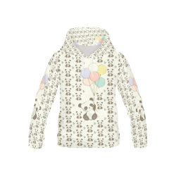 Balloon Panda All Over Print Hoodie for Kid (USA Size) (Model H13)