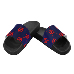 OG LOGO BLU RED Men's Slide Sandals (Model 057)