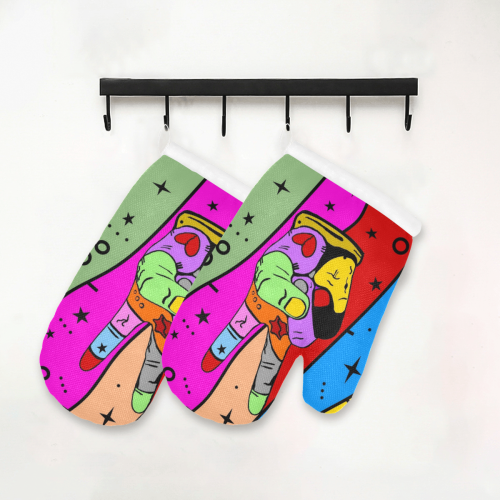 Peace by Nico Bielow Oven Mitt (Two Pieces)