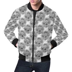 Cat by Popart Lover All Over Print Bomber Jacket for Men (Model H19)