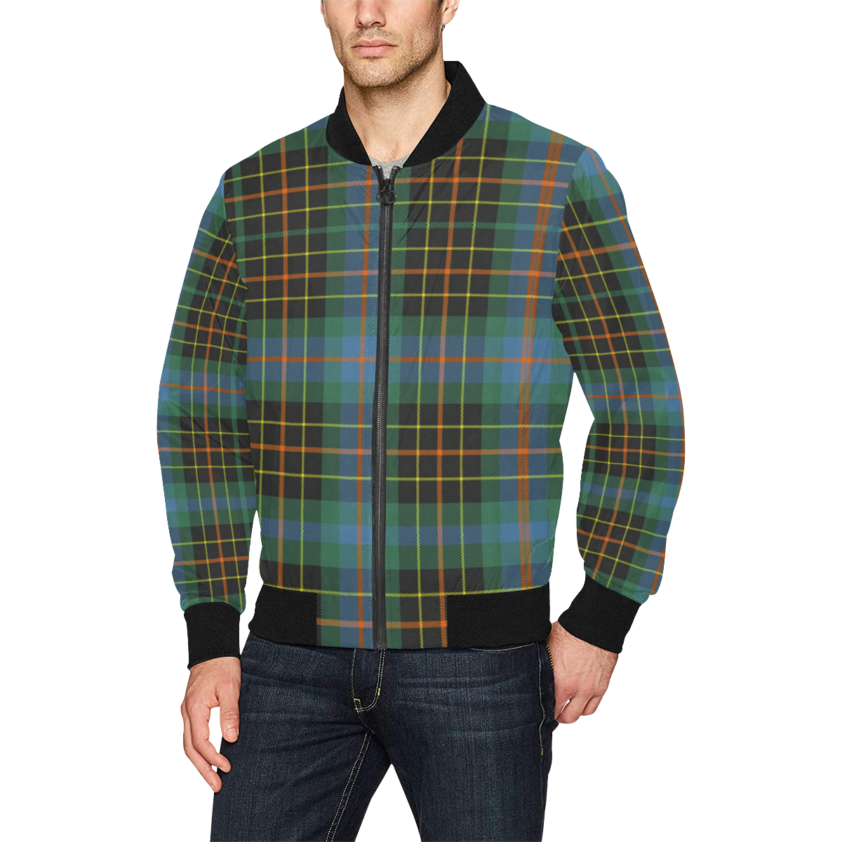 Brodie Hunting Ancient Tartan All Over Print Bomber Jacket for Men ...