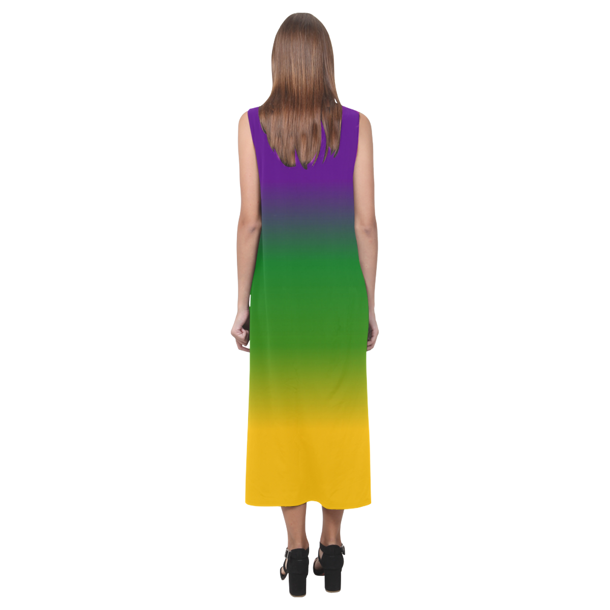 Cree Confederacy Summer Gathering Phaedra Sleeveless Open Fork Long Dress