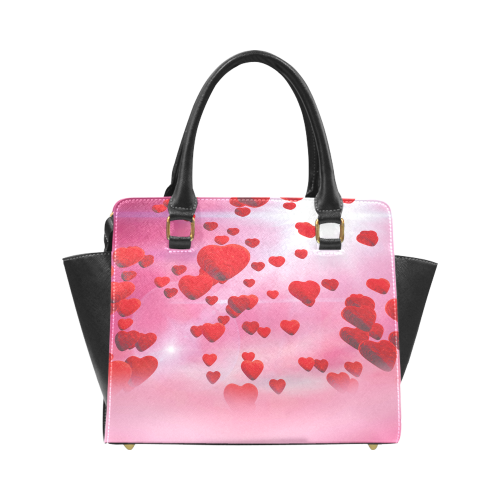 lovely romantic sky heart pattern for valentines day, mothers day, birthday, marriage Rivet Shoulder Handbag (Model 1645)