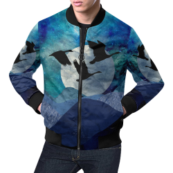 Night In The Mountains All Over Print Bomber Jacket for Men/Large Size (Model H19)