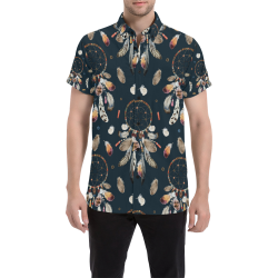 Dreamcatcher Men's All Over Print Short Sleeve Shirt/Large Size (Model T53)