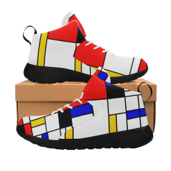 Bauhouse Composition Mondrian Style Men's Chukka Training Shoes (Model 57502)