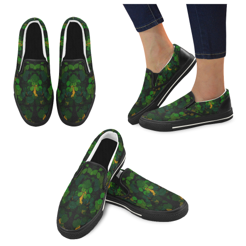 zappwaits good feeling 6 Women's Slip-on Canvas Shoes/Large Size (Model 019)