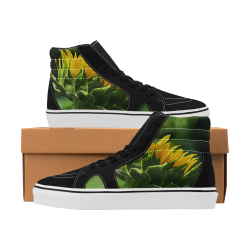 Sunflower New Beginnings Women's High Top Skateboarding Shoes (Model E001-1)