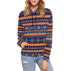 Awesome Ethnic Boho Design All Over Print Hoodie for Women (USA Size) (Model H13)
