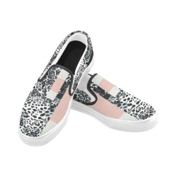 Geo Leopard 74 Women's Slip-on Canvas Shoes (Model 019)