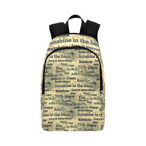 Words Popart by Nico Bielow Fabric Backpack for Adult (Model 1659)