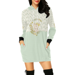 I love my Teddy All Over Print Hoodie Mini Dress (Model H27)
