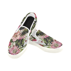 02 Vintage bloom 2 Women's Slip-on Canvas Shoes (Model 019)