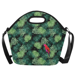 Parrot And Leaves Neoprene Lunch Bag/Large (Model 1669)