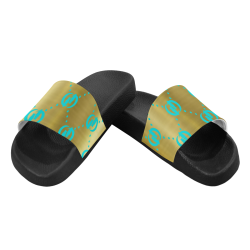 OG LCC GOLD TURQUOISE Women's Slide Sandals (Model 057)