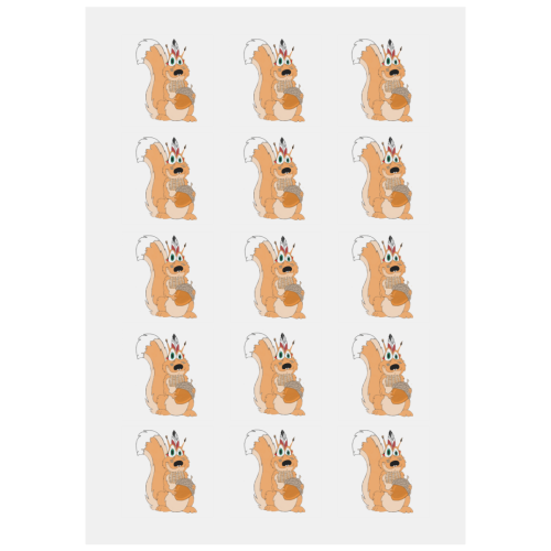Indian Squirrel Personalized Temporary Tattoo (15 Pieces)