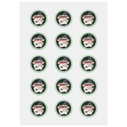 LasVegasIcons Poker Chip - Poker Hand Personalized Temporary Tattoo (15 Pieces)