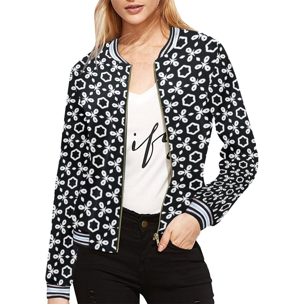 Abstract Gradient Geometric Women's Bomber Premium Jacket main image 0