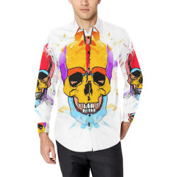 Skull by PopartLover Men's All Over Print Casual Dress Shirt (Model T61)