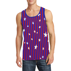 Stars with Blue and Red Stripes Men's All Over Print Tank Top (Model T57)