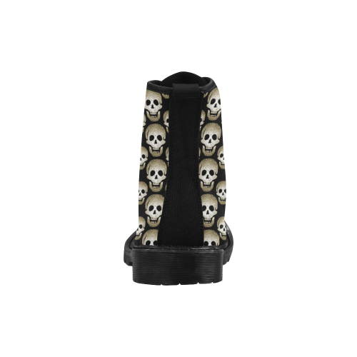 Laughing Skulls Halloween Cheeky Witch Martin Boots for Women (Black) (Model 1203H)