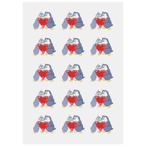 Penguin Love Personalized Temporary Tattoo (15 Pieces)