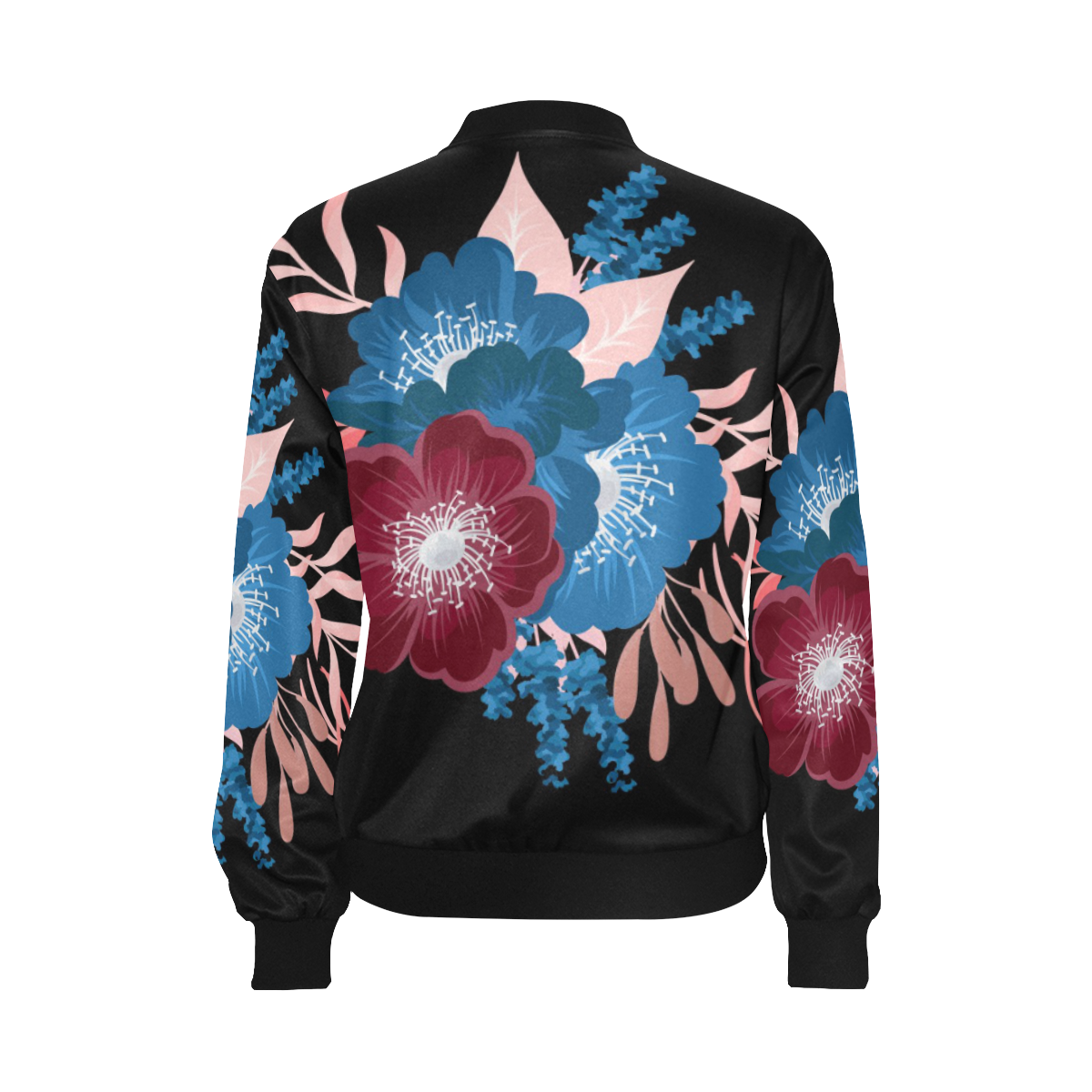 Floral Oversized Bomber Jacket for Women