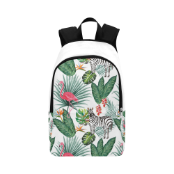 Awesome Flamingo And Zebra Fabric Backpack for Adult (Model 1659)