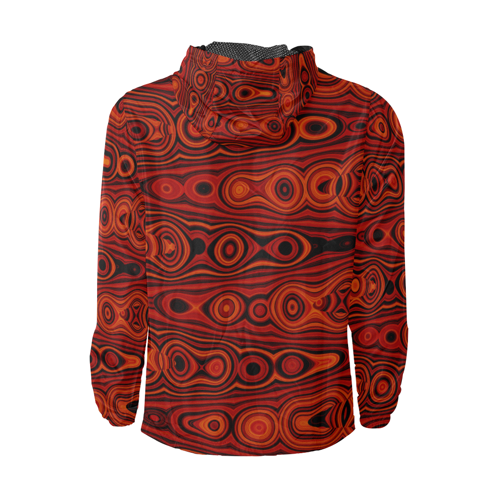 Brown Abstract Pattern Unisex All Over Print Windbreaker (Model H23 ...