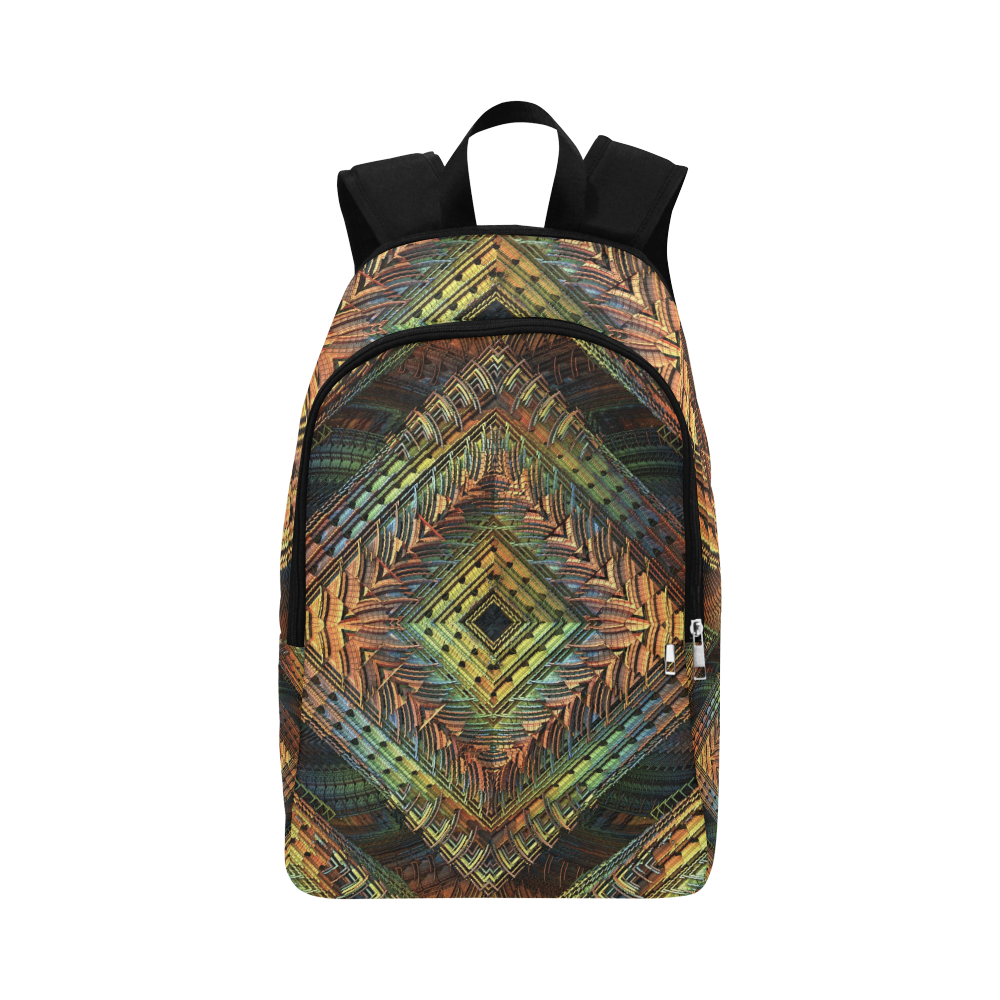 Diamond shaped, detailed pattern. Fabric Backpack for Adult (Model 1659