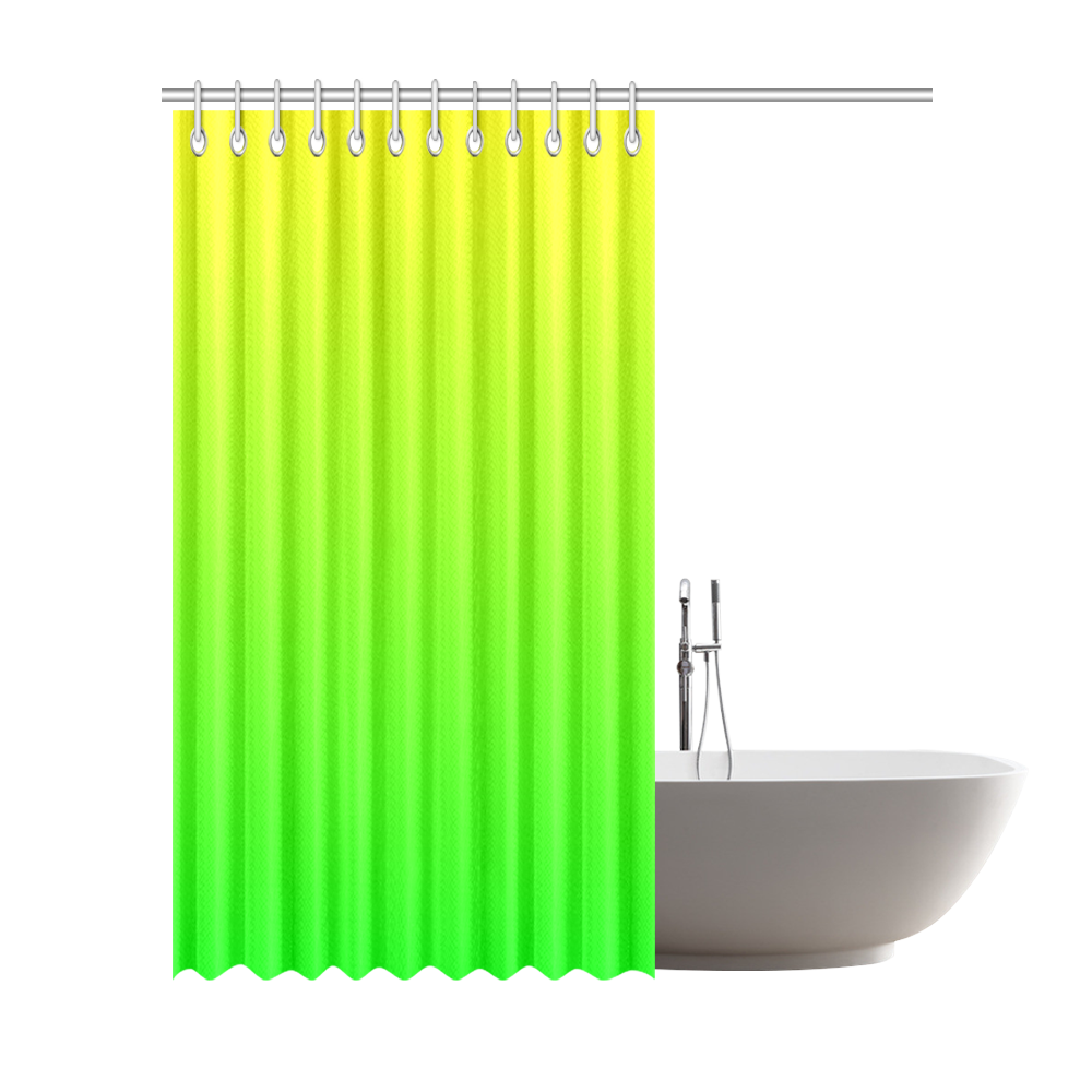 Yellow-Green Ombre Shower Curtain 72