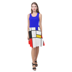 Bauhouse Composition Mondrian Style Atalanta Casual Sundress(Model D04)