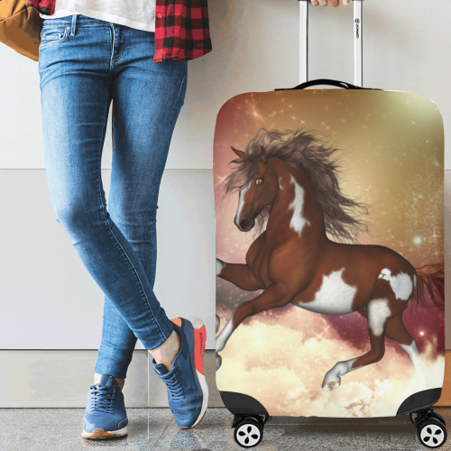 Wonderful wild horse in the sky Luggage Cover/Large 26"-28"