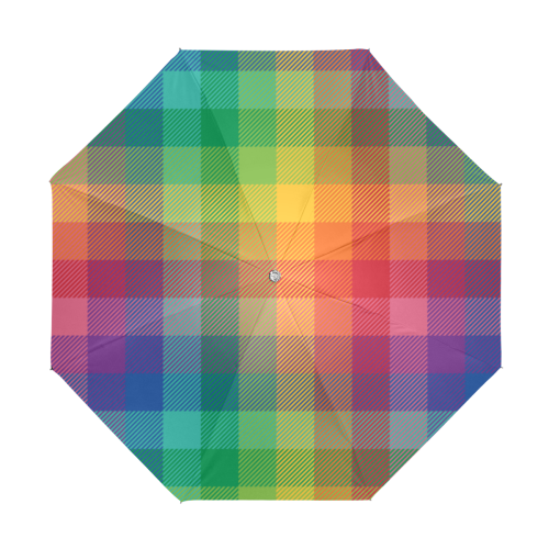 HBB Rainbow Tartan Umbrella Anti-UV Foldable Umbrella (U08)