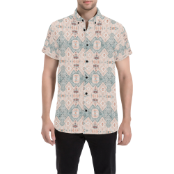 Elegant Graphic Men's All Over Print Short Sleeve Shirt/Large Size (Model T53)
