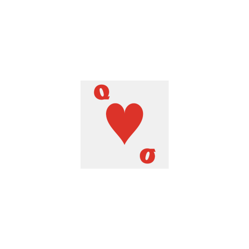 Playing Card Queen of Hearts Personalized Temporary Tattoo (15 Pieces)