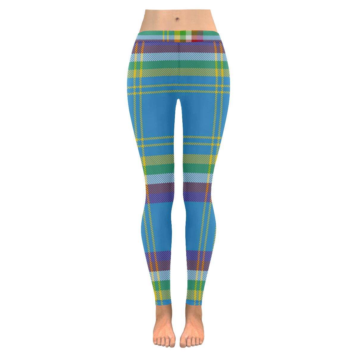 Yukon Tartan New Low Rise Leggings (Flatlock Stitch) (Model L07) | ID ...