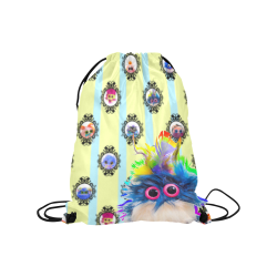 PopArt_Rhinestone Medium Drawstring Bag Model 1604 (Twin Sides) 13.8"(W) * 18.1"(H)