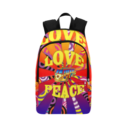 Boho Love and Peace Fabric Backpack for Adult (Model 1659)