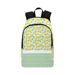 Lemons With Chevron Fabric Backpack for Adult (Model 1659)