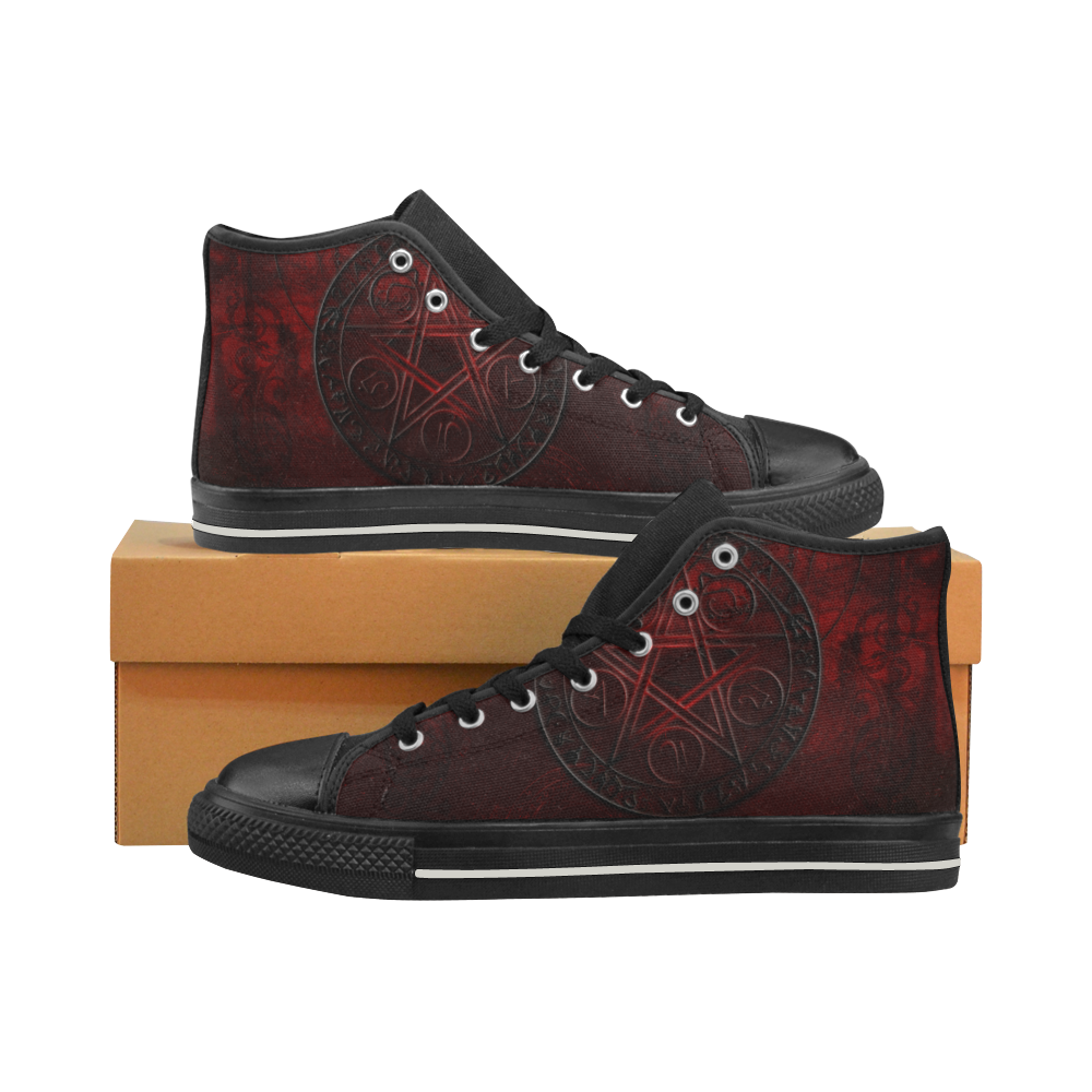 Dark Bloody Magic Men’s Classic High Top Canvas Shoes (Model 017) | ID ...