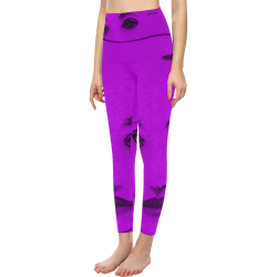 CMYK-Magenta Leggings Women's All Over Print High-Waisted Leggings (Model L36)