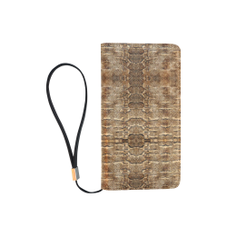 Glamour Golden Python Men's Clutch Purse （Model 1638）