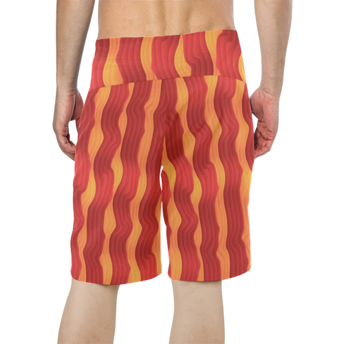 Bacon Men's All Over Print Board Shorts (Model L16)
