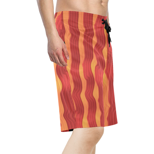 Bacon Men's All Over Print Board Shorts (Model L16)
