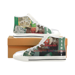 William Bell Collage 1 Women's Classic High Top Canvas Shoes (Model 017)