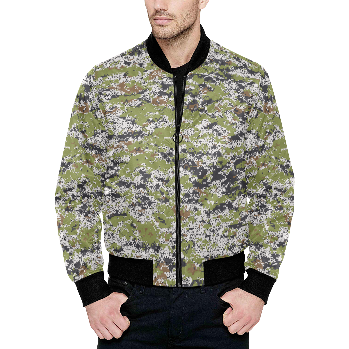 Russian Spekter-S spring Camouflage All Over Print Quilted Bomber ...