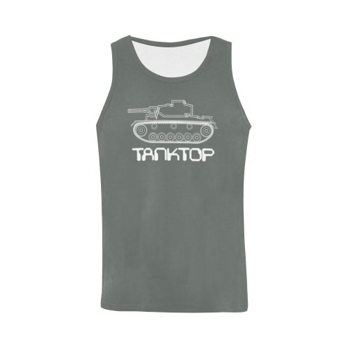 funny tank top wordgame for geeks, nerds and soldiers in military grey All Over Print Tank Top for Men (Model T43)