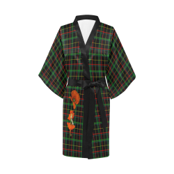 Poppy Elve On Tartan Kimono Robe